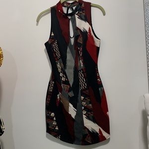 Mini dress Abstract print